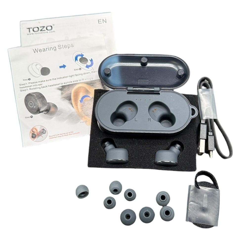 Wireless Headphones Ear Buds Bluetooth Waterproof Charging Case TOZO T10 NEW